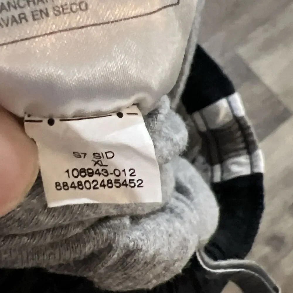 Vintage Y2K Nike Gray Tag Black Gray White Lined Track Pants - Youth XL 18-20